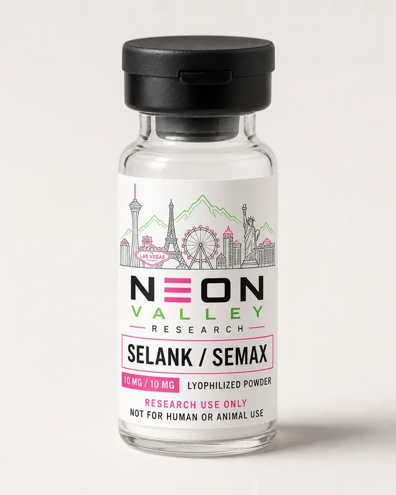 N-Acetyl Selank / Semax Blend 10 MG / 10 MG sealed research vial
